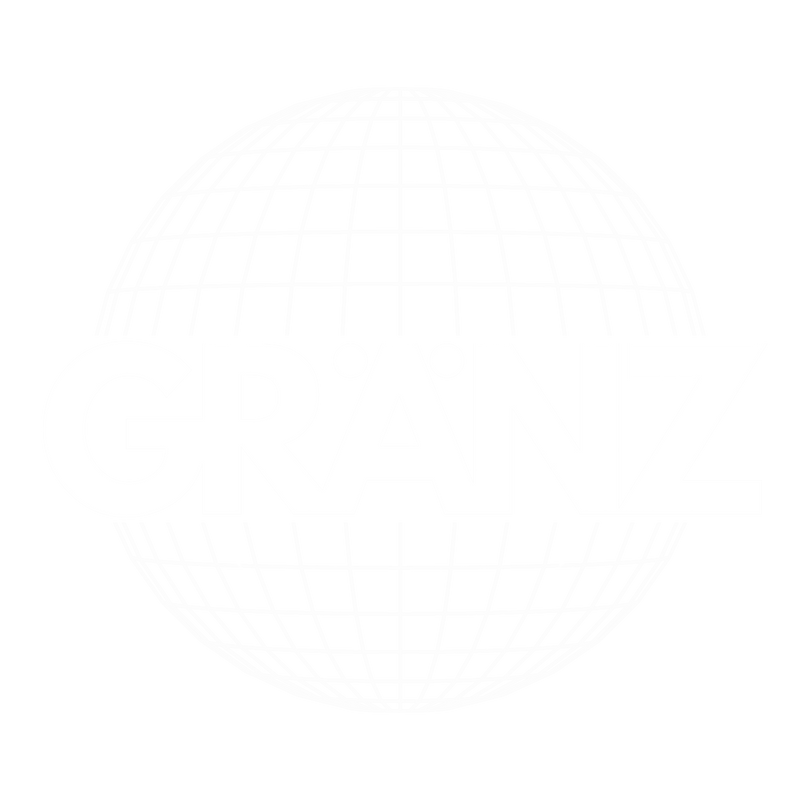 DJ Gränz lógó — diskókúla með nafninu Gränz